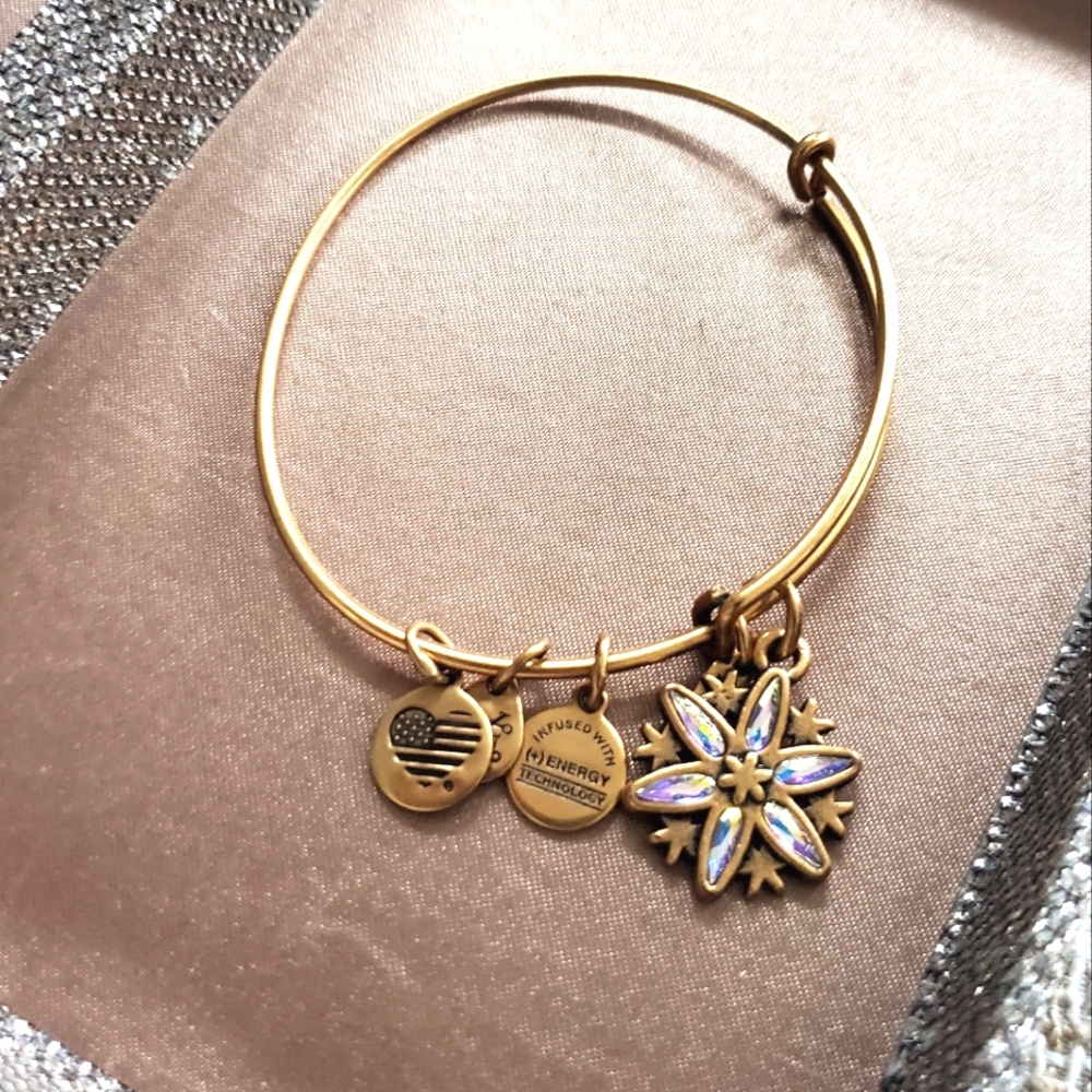 Alex and Ani Crystal Snowflake Bracelet